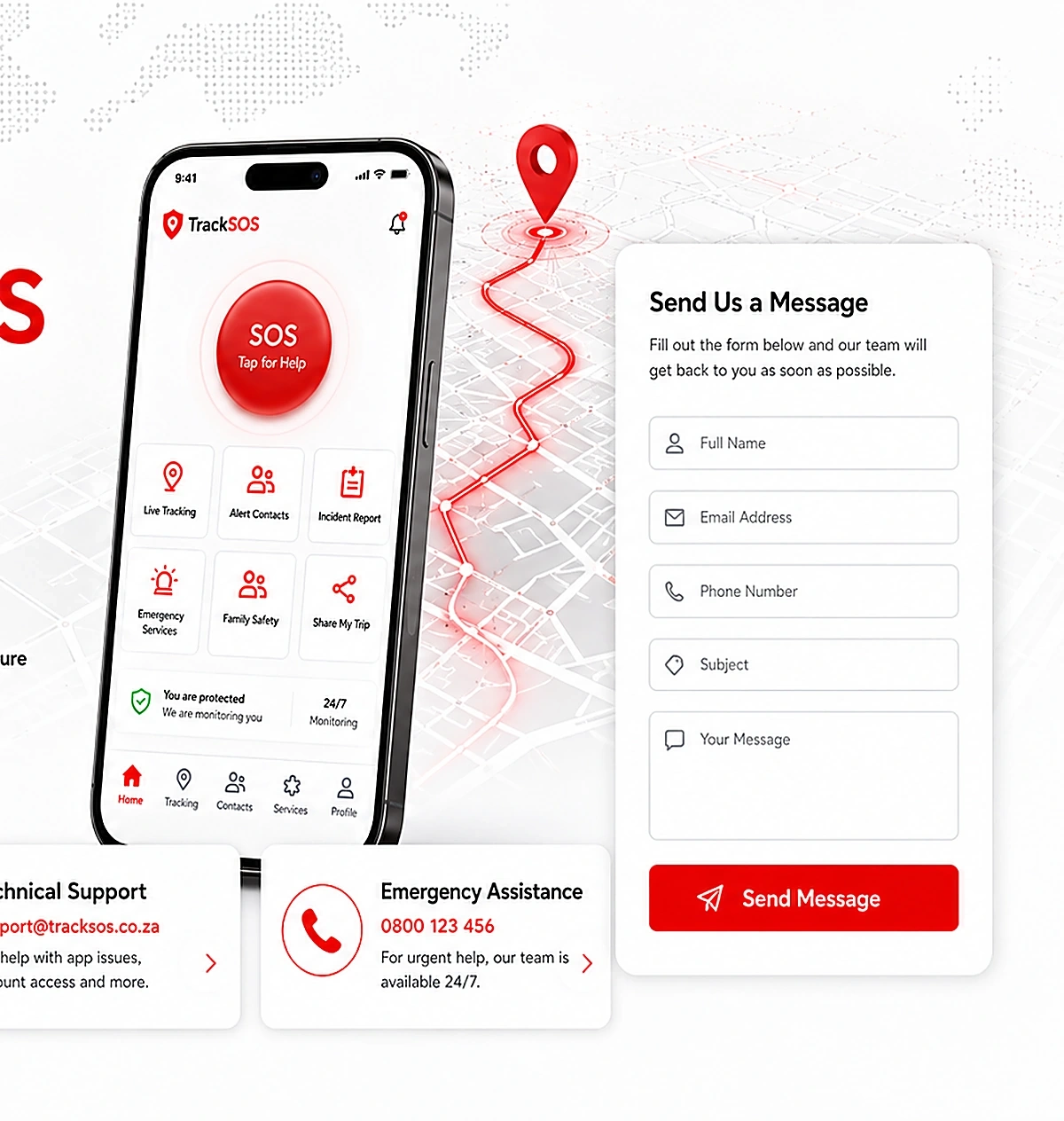 TrackSOS app